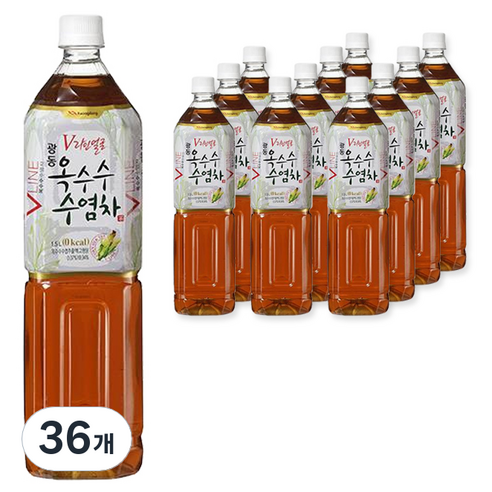 광동 V라인 옥수수 수염차, 1.5L, 36개