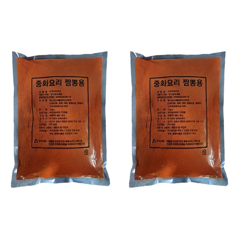 오케이특양념 중화요리 짬뽕용 매운맛, 1kg, 2개