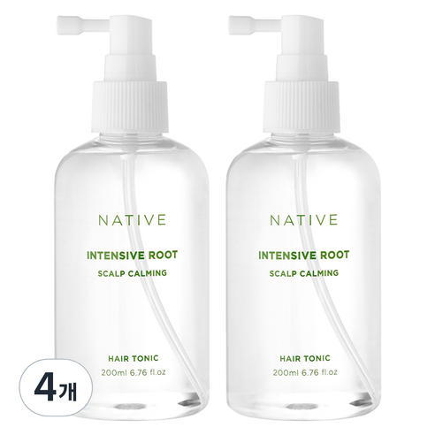 아브카 네이티브 인텐시브 루트 카밍 두피케어 탈모증상완화 헤어토닉, 4개, 200ml