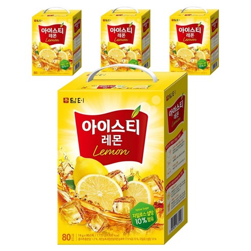 담터 아이스티 레몬, 14g, 80개입, 4개