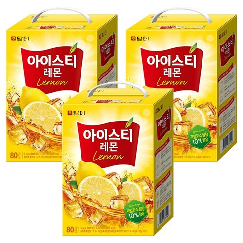 담터 아이스티 레몬, 14g, 80개입, 3개