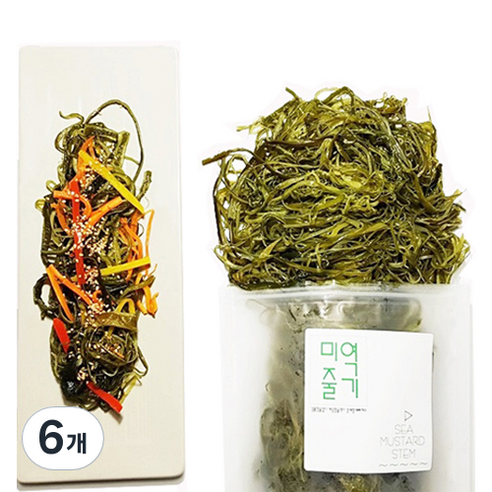 우진수산 염장 미역줄기, 1kg, 6개