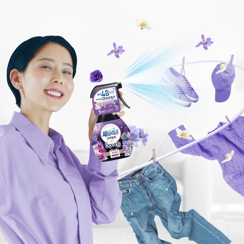 집안의 냄새를 제거하고 신선함을 더하는 페브리즈 강력탈취 섬유탈취제 미스티크