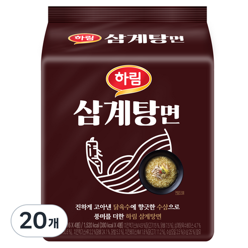 하림 삼계탕면 116g, 20개 20개 섬네일