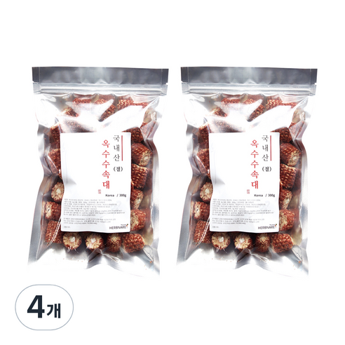허브나래 옥수수속대, 300g, 4개