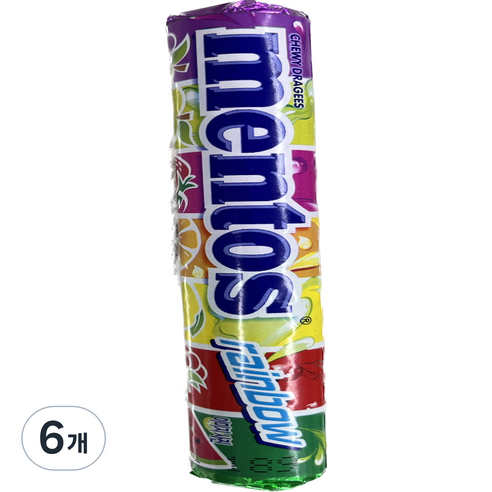 멘토스 레인보우, 37.5g, 6개