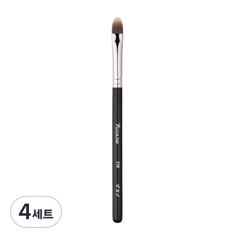 피카소 컨실러 브러쉬 258 + 커버, 혼합색상, 4세트