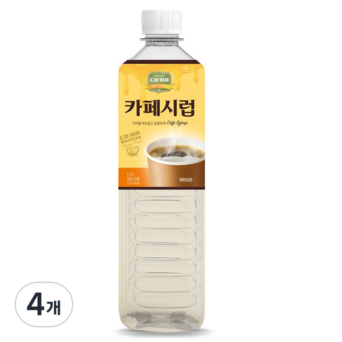 CONA 카페시럽, 1.5L, 4개