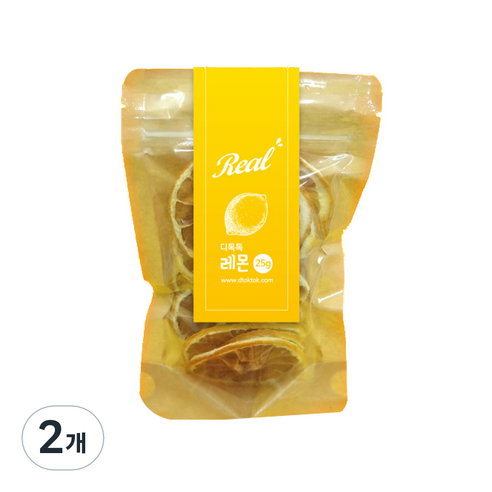 디톡톡 씨없는 실속형 건조 레몬, 25g, 1개입, 2개