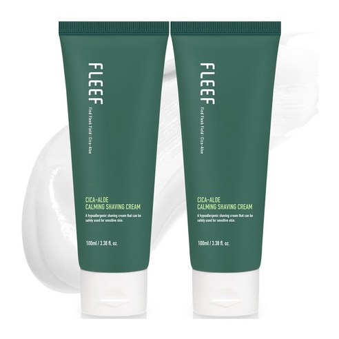 플리프 시카 알로에 카밍 저자극 쉐이빙 면도 크림, 100ml, 2개