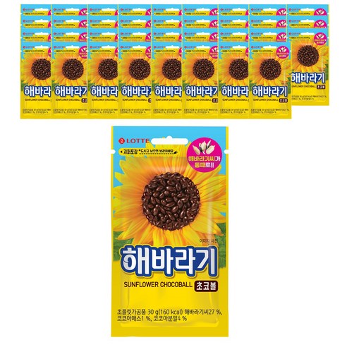 롯데제과 해바라기 초코볼, 30g, 40개입