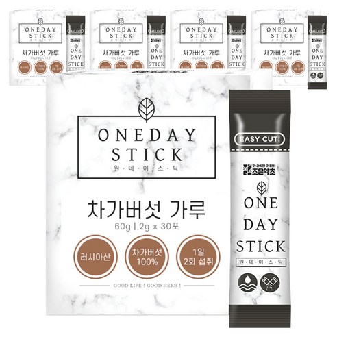 굿허브 원데이스틱 차가버섯 가루, 150개, 2g
