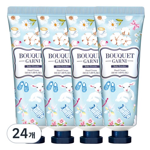 부케가르니 핸드크림 베이비파우더향, 50ml, 24개