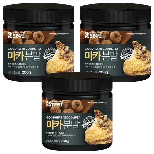 조은약초 마카가루, 3개, 200g