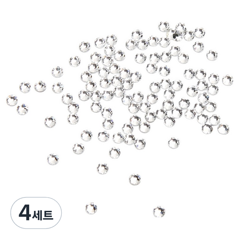 젤로젤로 프리미엄 네일 스톤 2종 x 100p 세트, 4세트, JCS-11 원형 혼합