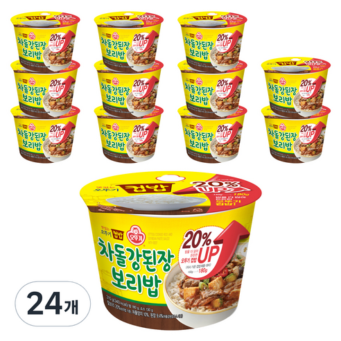 오뚜기 맛있는 오뚜기 컵밥 차돌 강된장보리밥, 310g, 24개