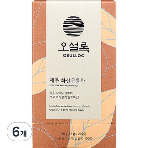 오설록 제주 화산우롱차, 1.5g, 20개입, 6개