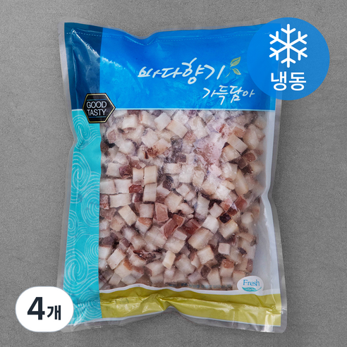 오징어 다이스 (냉동), 500g, 4개
