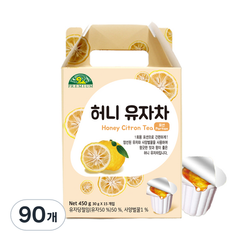 오가닉스토리 허니 유자차, 30g, 90개