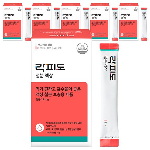 락피도 철분액상, 240ml, 6개