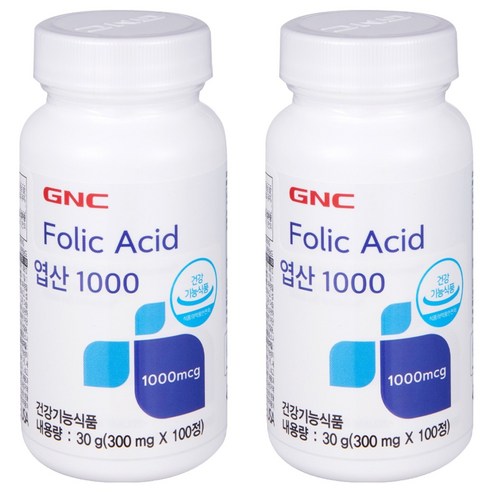 GNC 엽산 1000, 100정, 2개