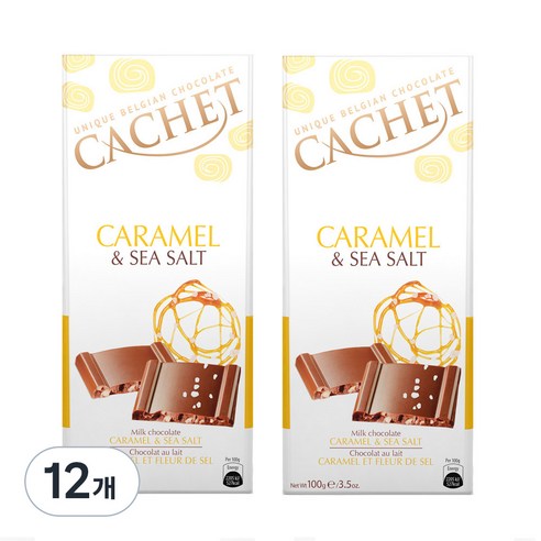 KimsChocolates 까쉐 카라멜 앤 씨솔트 초콜릿, 100g, 12개