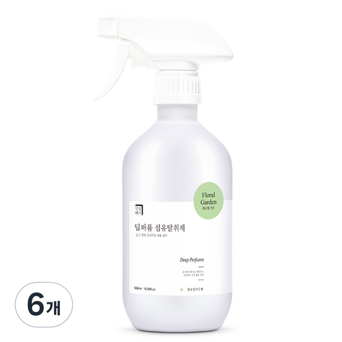 살림백서 딥퍼퓸 섬유탈취제 본품, 500ml, 6개, 플로럴가든