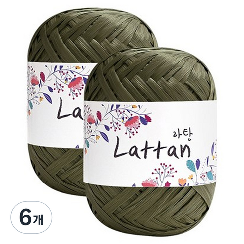 yarna 라탄 2볼 라피아실 40g, 33번(반유광), 6개