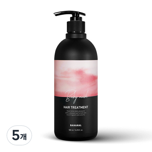 바나날 퍼퓸드 헤어 트리트먼트 베이비 머스크, 500ml, 5개
