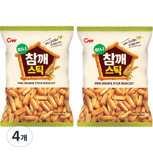 청우식품 미니 참깨스틱, 370g, 4개