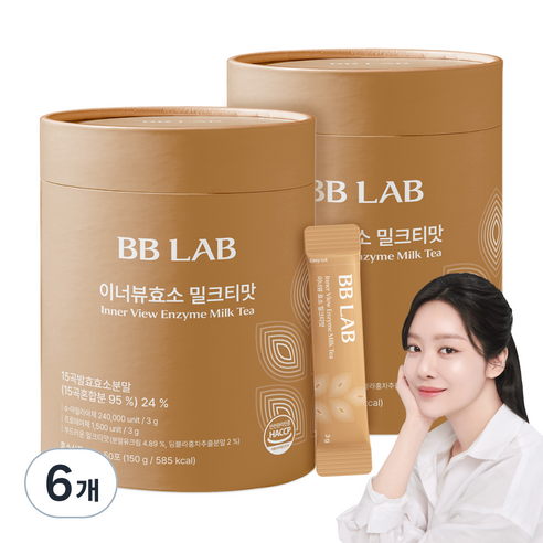비비랩 이너뷰 효소 밀크티맛 50p, 150g, 6개