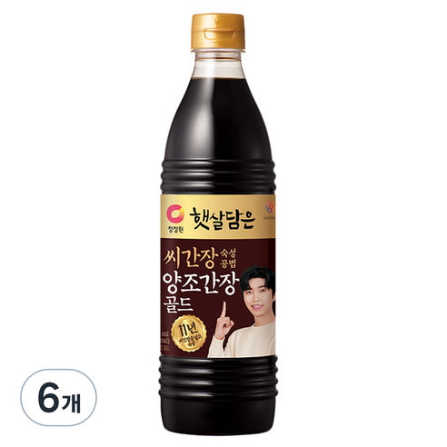 햇살담은 씨간장 숙성 양조간장 골드, 840ml, 6개