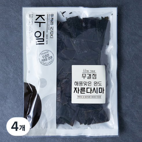 주일 무결점 해풍맞은 완도 자른다시마, 4개, 150g