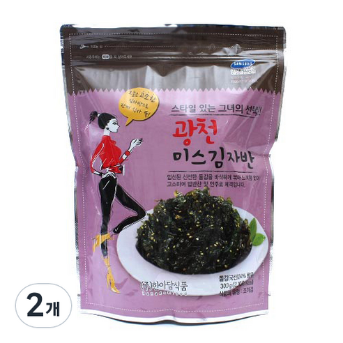한아담식품 광천 미스 김자반, 300g, 2개
