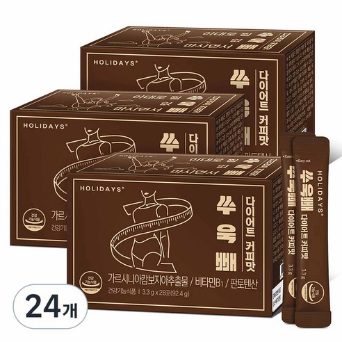 홀리데이즈 쑤욱빼 다이어트 커피맛 28포, 92.4g, 24개