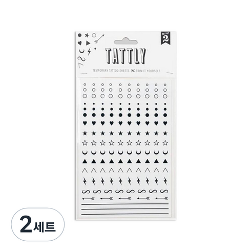 태틀리 타투 스티커 시트 2p, 페이션 익스프레션즈, 2세트