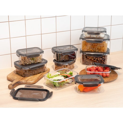 코멧 BPA 프리 클리어 밀폐용기 10조 세트: 음식 신선도 유지와 효율적인 주방 정리