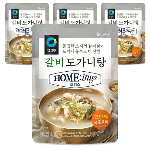 대상 청정원 호밍스 갈비도가니탕, 4개, 480g