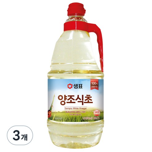 샘표 합성향 없는 양조식초, 1.8L, 3개