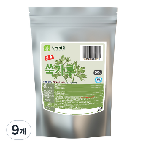 장명식품 토종 쑥가루, 9개, 300g