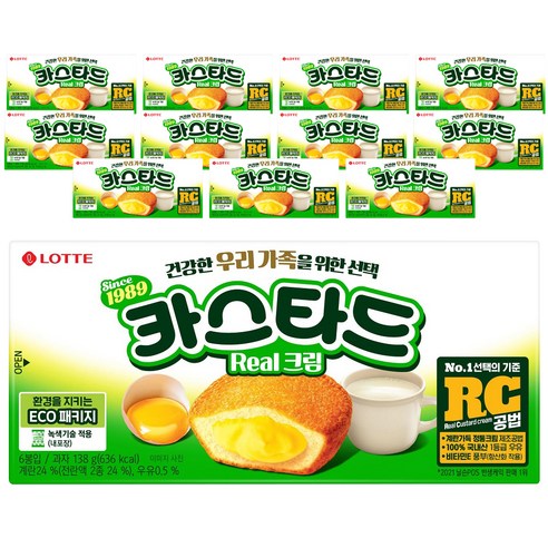 롯데 카스타드 오리지널, 138g, 12개