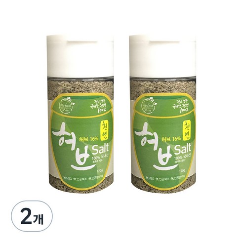 더프레시 천연 허브 16% 솔트 레저용, 120g, 2개
