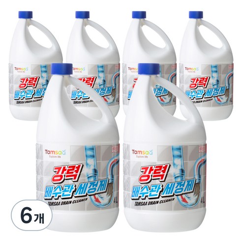 탐사 강력 배수관 세정제, 4L, 6개