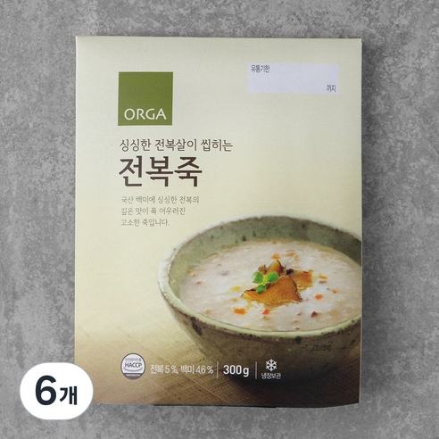 올가홀푸드 전복죽 (냉장), 300g, 6개