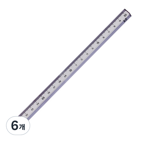 롭다 아크릴스틱자 20cm, VIOLET FOG, 6개