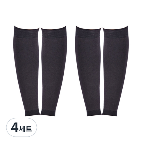 블럭마트 종아리압박스타킹 2p 블랙, 4세트