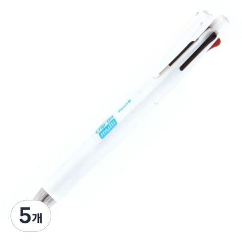 제브라 클립온멀티 다색펜 B4SA1, 아이보리, 5개