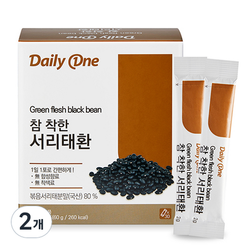 데일리원 참 착한 서리태환, 2개, 60g