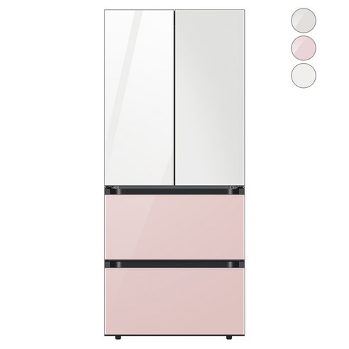 [색상선택형] 삼성전자 비스포크 키친핏 4도어 김치냉장고 플러스 RQ42A94G2AP 420L 방문설치, 글램 핑크