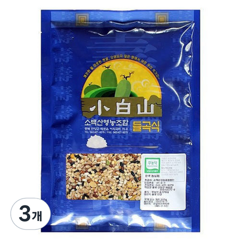 소백산영농조합 무농약 혼합15곡, 500g, 3개